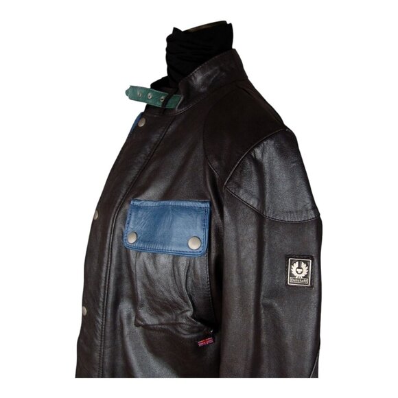 Belstaff $2100.00 Leather Hyena Jacket Blouson Motorcycle Size 42 Made in Italy - Picture 6 of 6